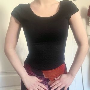 90’s Black Printed Shirt with slight flower details